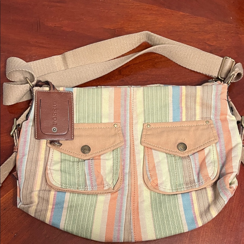 Fossil Multicolor Striped Shoulder Bag